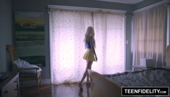 Nice looking blonde girl Pearl Diamond is a wild lesbian slut; she is making her girlfriend to fist her twat with hand.