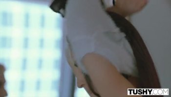 Tiny babe selling her little cookies