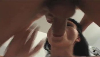 Ebony slut Stacey Cash bouncing on cock like cowgirl