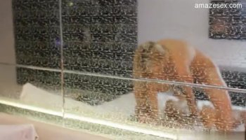 Sexy brunette stepdaughter swallows a big fuck stick in POV