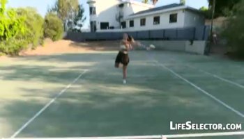 Slutty looking brunette Holly Michaels pleased her fucker Johnny Castle with hot suck and getting fucked by him.