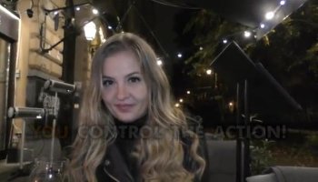 Natural titted redhead cutie fingering while bathing